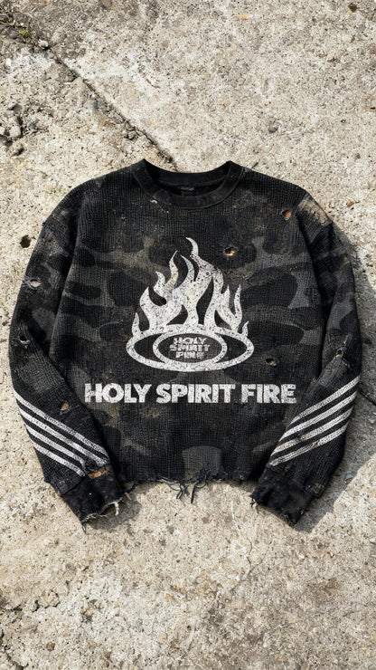 "Holy Spirit" Waffle Knitted Thermal Shirt