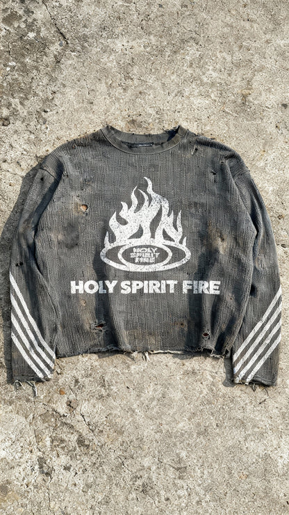 "Holy Spirit" Waffle Knitted Thermal Shirt