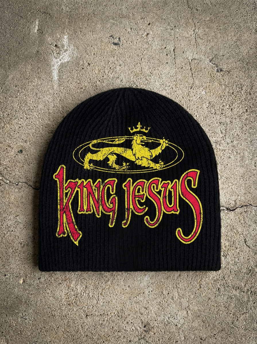 "King Jesus" Black Beanie