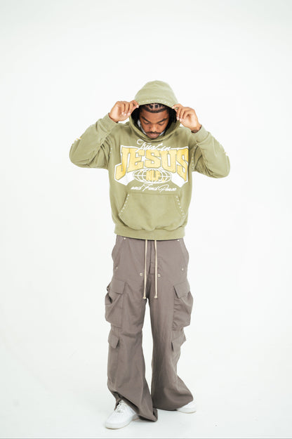 "Trust In Jesus" Hoodie Green