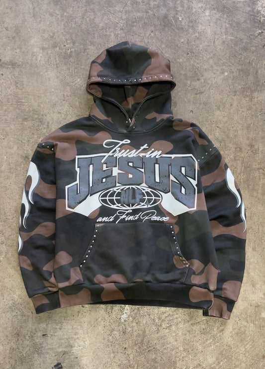 "Trust In Jesus" Hoodie Camo